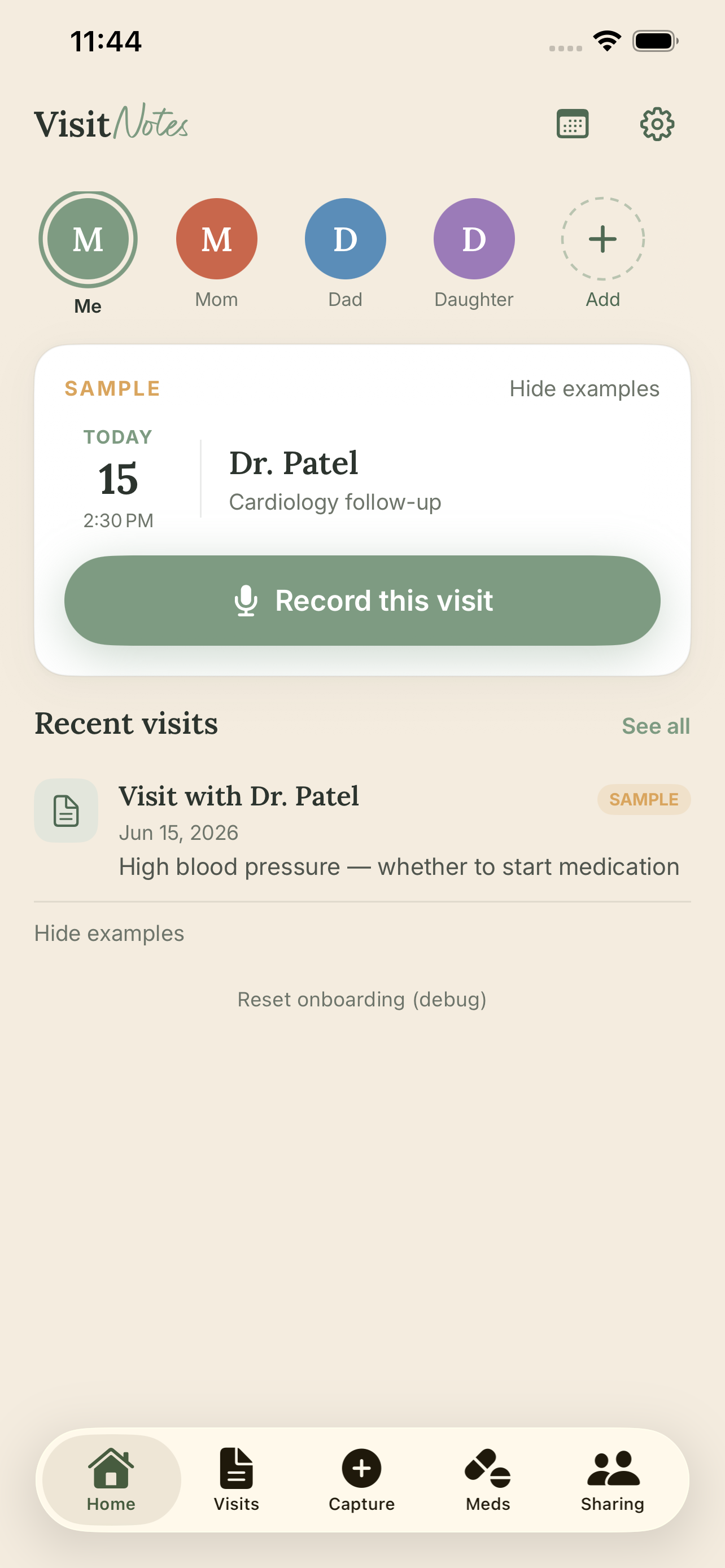 VisitNotes visit summary